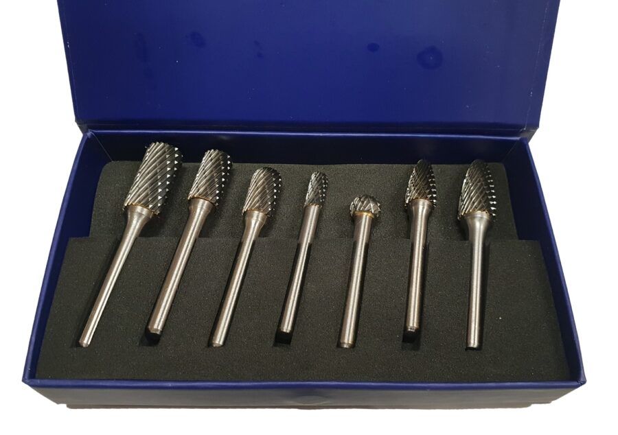 7 Piece 6mm Tungsten Carbide Double Diamond Rotary Burr Set (SK8697) - SK8697 salidzini kurpirkt cenas