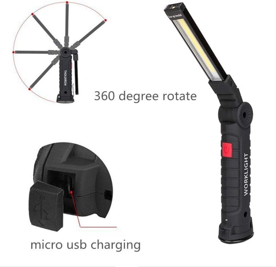 3W COB+0.5W LED USB  Rechargeable  work light (FD-8652) - FD-8652 salidzini kurpirkt cenas