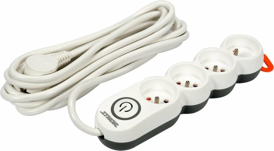 POWER STRIP W. GROUND 4S 5M (72355) - 72355 salidzini kurpirkt cenas