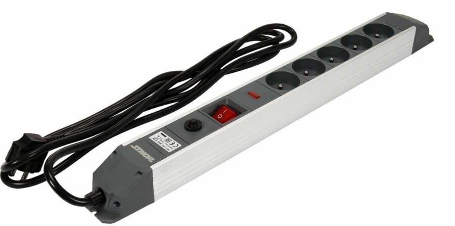 SURGE PROTEC POWER STRIP W.G. 5S 3M ALU (72372) - 72372 salidzini kurpirkt cenas