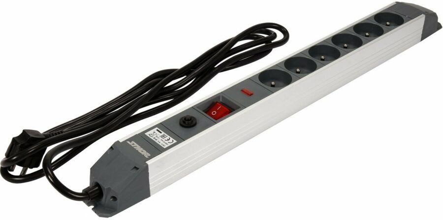 SURGE PROTEC POWER STRIP W.G. 6S 3M ALU (72373) - 72373 salidzini kurpirkt cenas