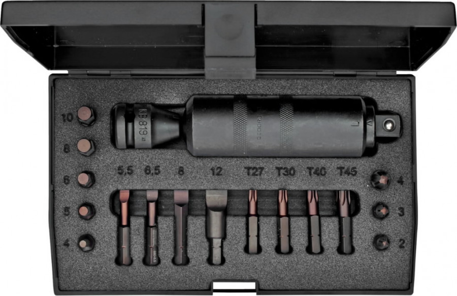 Triecienskrūvgriežu komplekts 1/2" K 1900-018