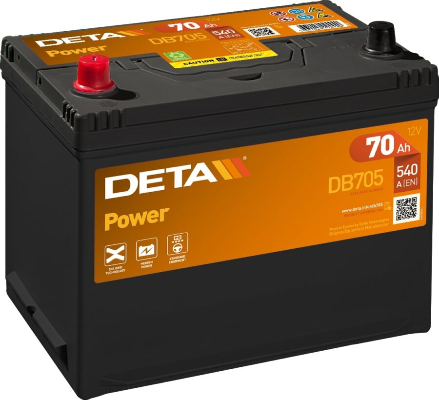 Akumulators DETA POWER - 12V - 70  Ah Left - 3661024024440