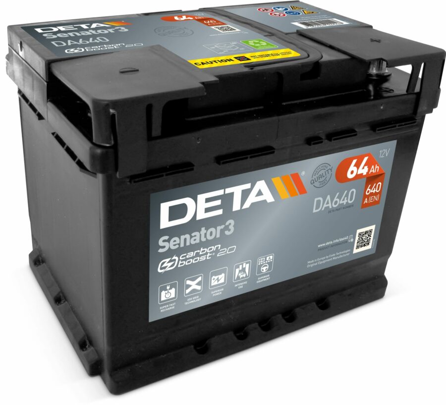 Akumulators DETA SENATOR - 12V - 64  Ah - 3661024024228