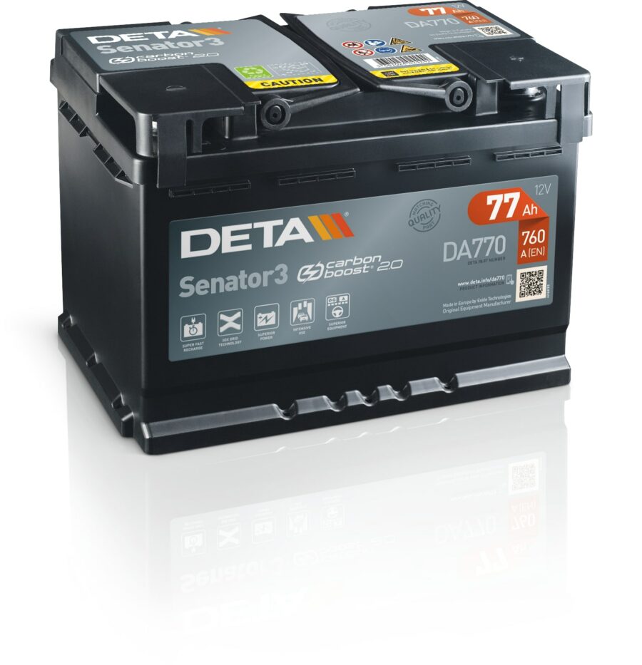 Akumulators DETA SENATOR - 12V - 77  Ah - 3661024024242