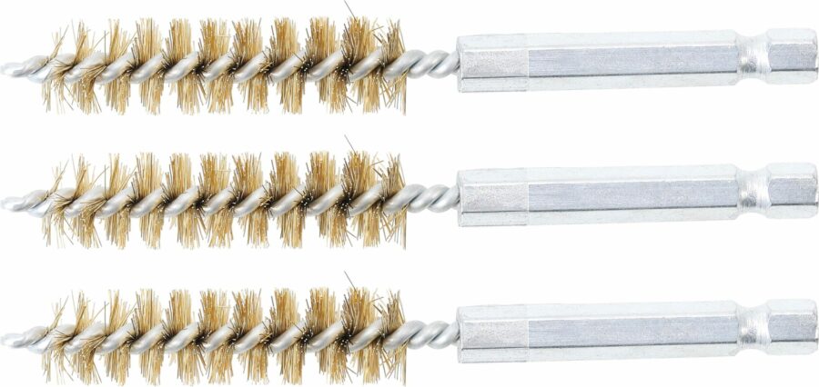 Brass Brush | 12 mm | 6.3 mm (1/4") Drive | 3 pcs. (3078-12-M) - 3078-12-M salidzini kurpirkt cenas