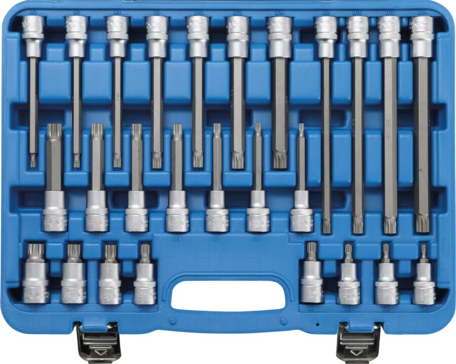 Impact Bit Socket Set | 12.5 mm (1/2") drive | Spline (for XZN) M4 - M16 | 26 pcs. (5180) - 5180 salidzini kurpirkt cenas