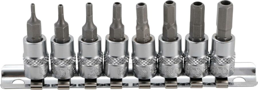 Bit Socket Set | 6.3 mm (1/4") Drive | Internal Hexagon Tamperproof 2 - 7 mm | 8 pcs. (5156) - 5156 salidzini kurpirkt cenas