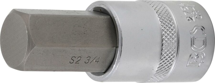 Bit Socket | length 70 mm | 12.5 mm (1/2") Drive | internal Hexagon 3/4" (2754) - 2754 salidzini kurpirkt cenas