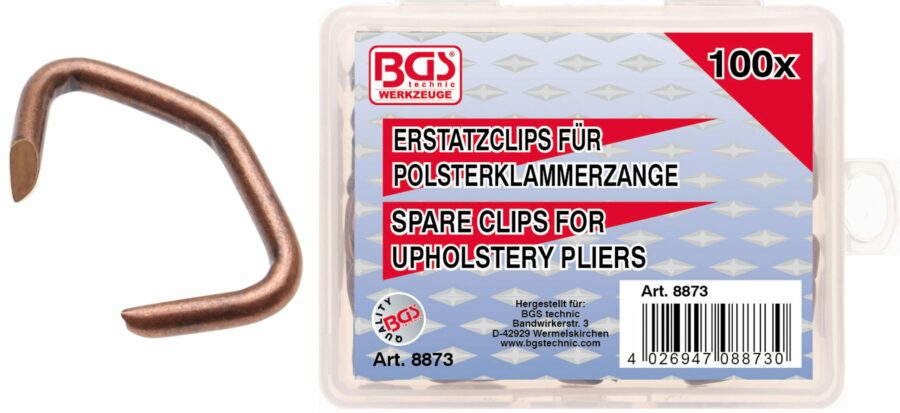 Upholstery Clips | 100 pcs. (8873) - 8873 salidzini kurpirkt cenas