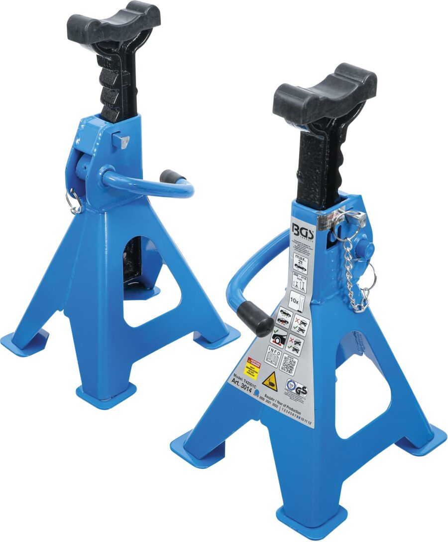 Axle Stands | load capacity 2000 kg / pair | stroke 268 - 418 mm | 1 pair (3014) - 3014 salidzini kurpirkt cenas