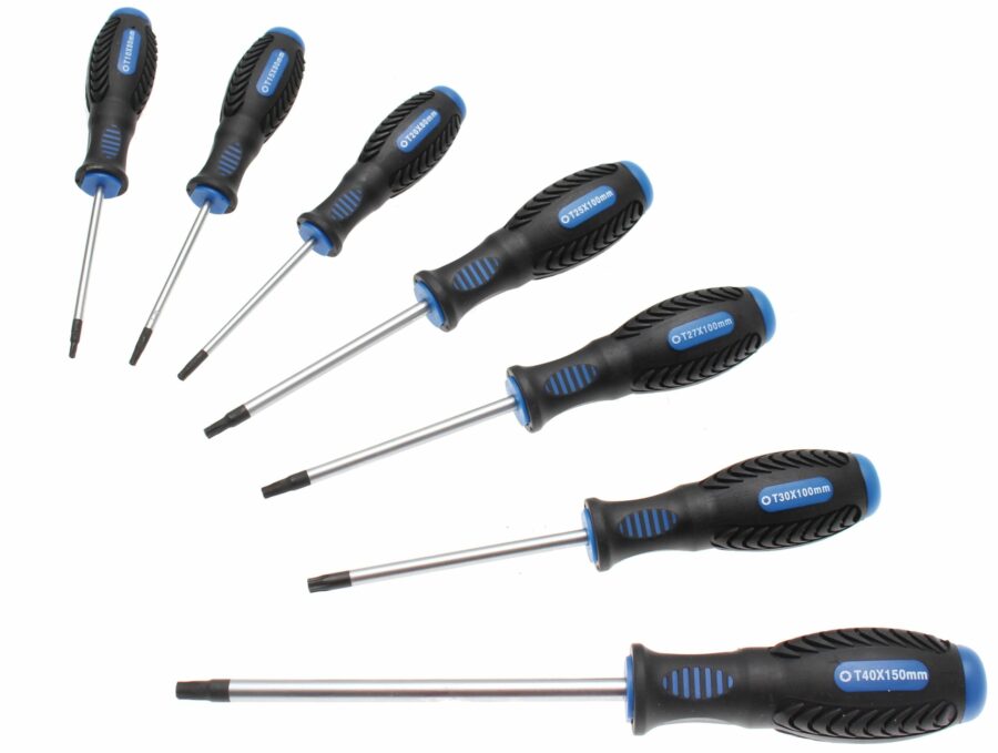 Screwdriver Set | T-Star tamperproof (for Torx) | T10 - T40 | 7 pcs. (7841) - 7841 salidzini kurpirkt cenas