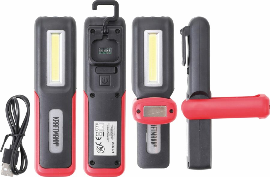 COB-LED Work Handheld Lamp (9651) - 9651 salidzini kurpirkt cenas