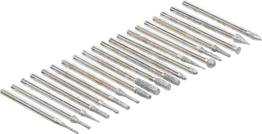 Diamond-Coated Grinding and Milling Drill Bit Set | 20 pcs. (1607) - 1607 salidzini kurpirkt cenas