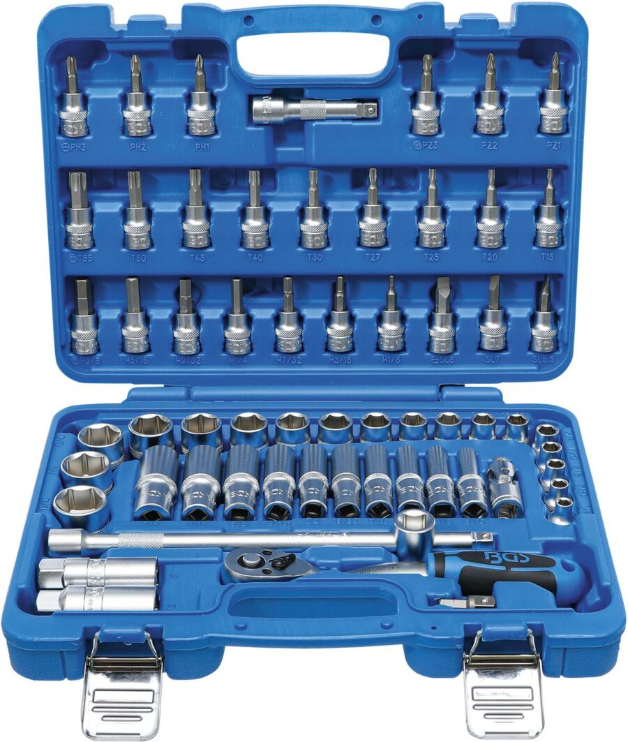 Socket Set | 10 mm (3/8") | Inch sizes | 61 pcs. (2215) - 2215 salidzini kurpirkt cenas