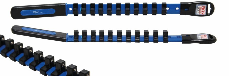 Socket Rail with 11 Clips | 10 mm (3/8") (9194) - 9194 salidzini kurpirkt cenas