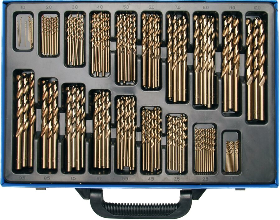 Twist Drill Set | HSS | 5% cobalt alloy | 1 - 10 mm | 170 pcs. (2000) - 2000 salidzini kurpirkt cenas