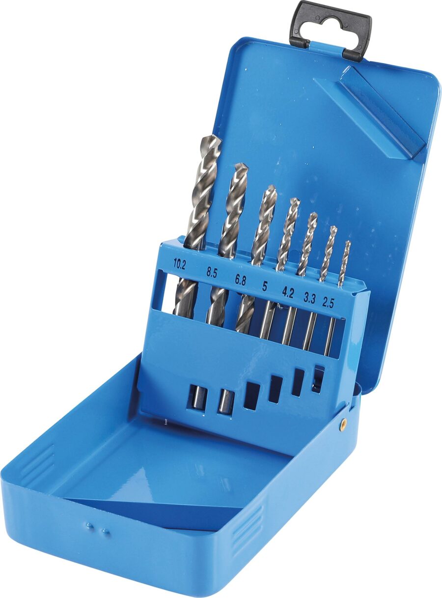 HSS Twist Drill Set | Core Hole Sizes | Ø 2.5 - 10.2 mm | 7 pcs. (9580) - 9580 salidzini kurpirkt cenas