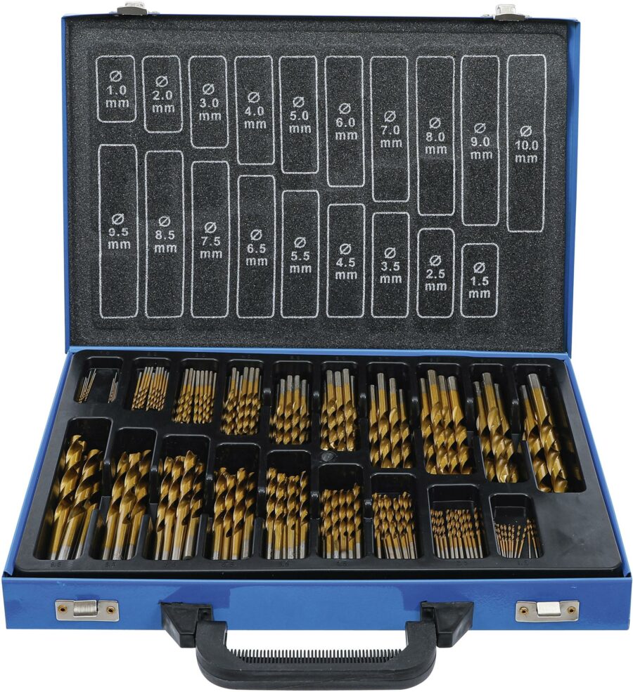 Twist Drill Set | HSS | titanium nitrated | 1 - 10 mm | 170 pcs. (1994) - 1994 salidzini kurpirkt cenas