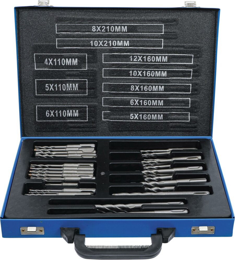 Hammer Drill Set | SDS shaft | carbide tipped | 4 - 12 mm | 56 pcs. (7894) - 7894 salidzini kurpirkt cenas