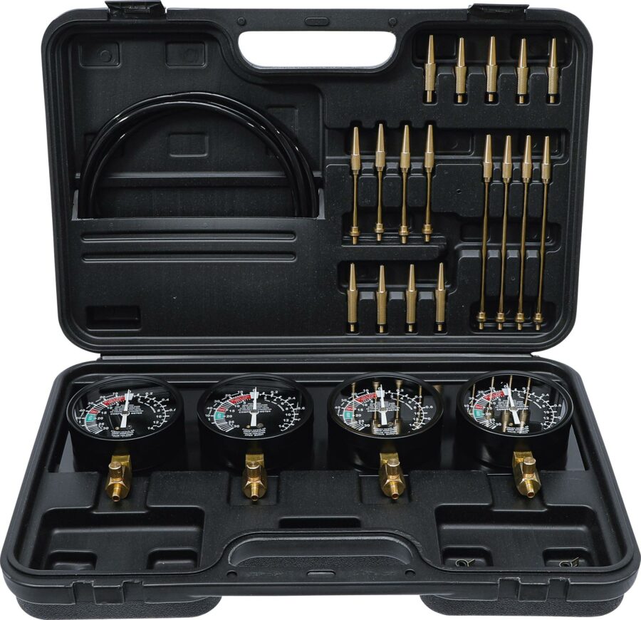 Carburetor Tester | with 4 manometers | 26 pcs. (962670) - 962670 salidzini kurpirkt cenas