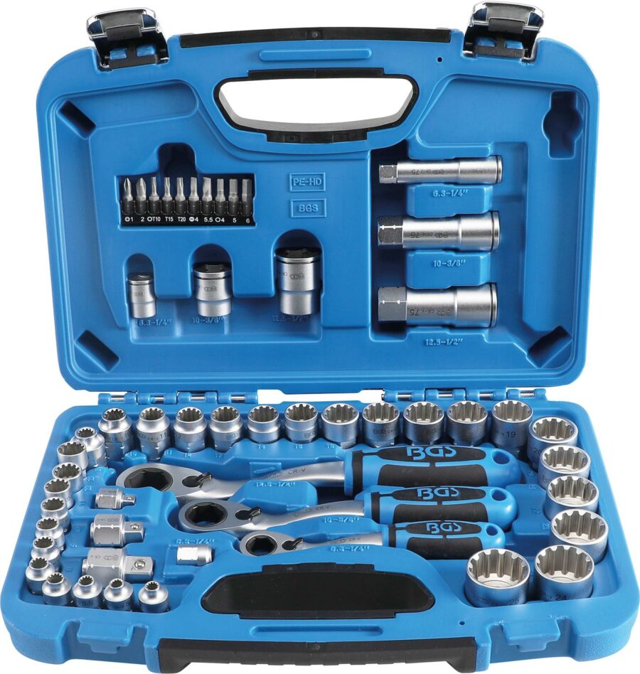 Go-Thru Socket Set | Gear Lock | 4.5 - 25 mm | 52 pcs. (2181) - 2181 salidzini kurpirkt cenas