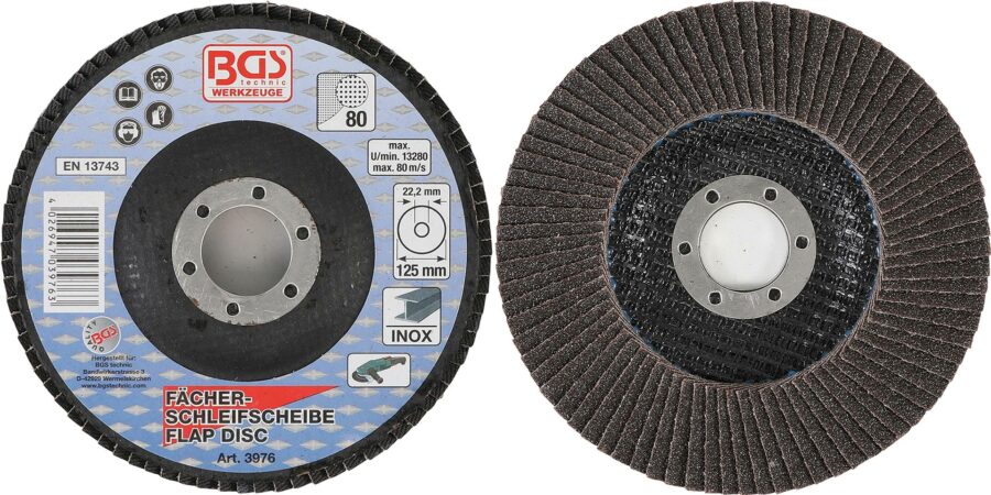 Flap Disc | Ø 125 mm | K 80 (3976) - 3976 salidzini kurpirkt cenas