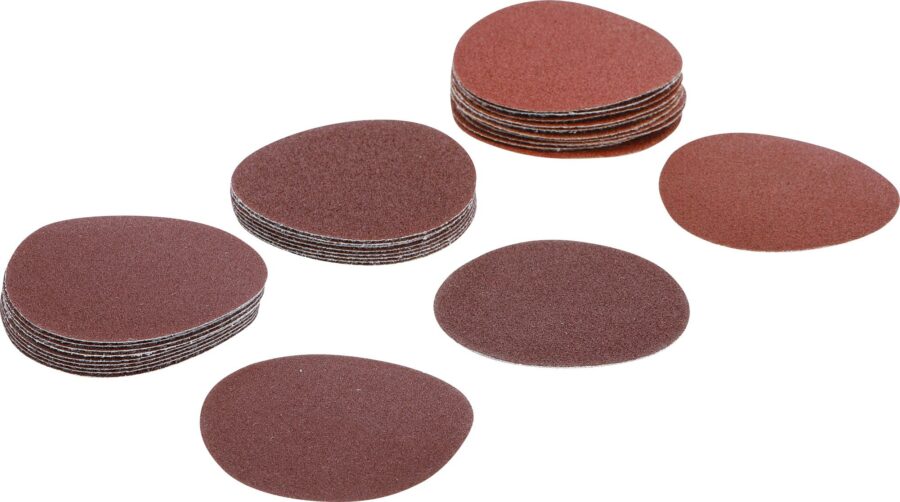 Sanding Pads for Eccentric Sanders | Ø 75 mm | K 60 - 80 - 120 | 30 pcs. (70195) - 70195 salidzini kurpirkt cenas