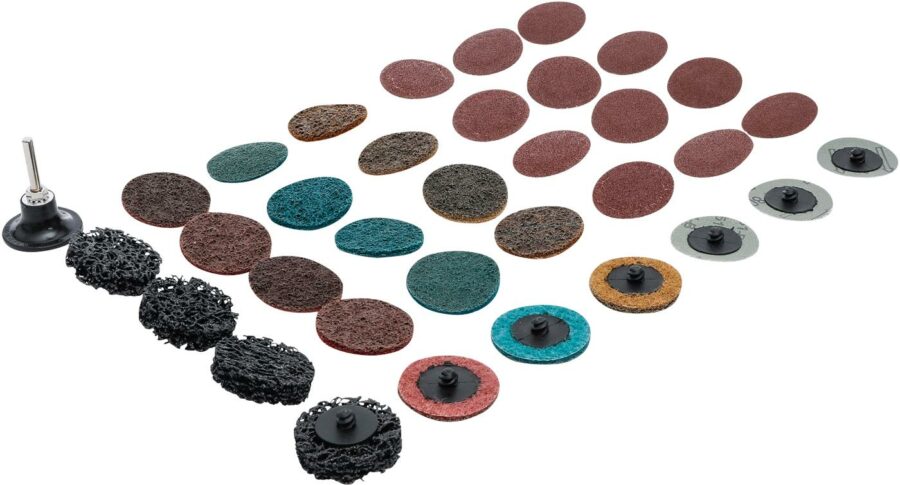 Grinding Wheels / Sanding Pad Set | Ø 50 mm | 35 pcs. (6649) - 6649 salidzini kurpirkt cenas