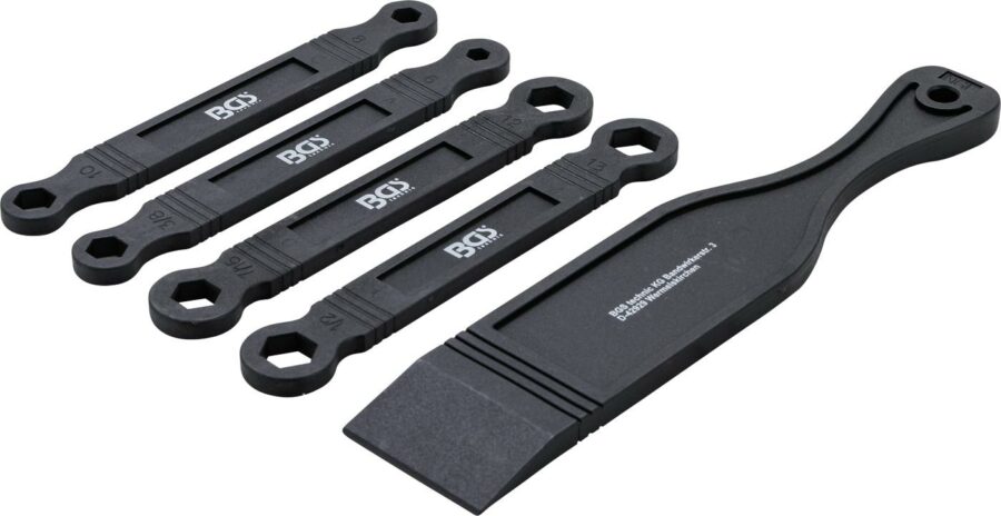 Plastic Double Ring Spanner & Pry Bar Set | 5 pcs. (6663) - 6663 salidzini kurpirkt cenas