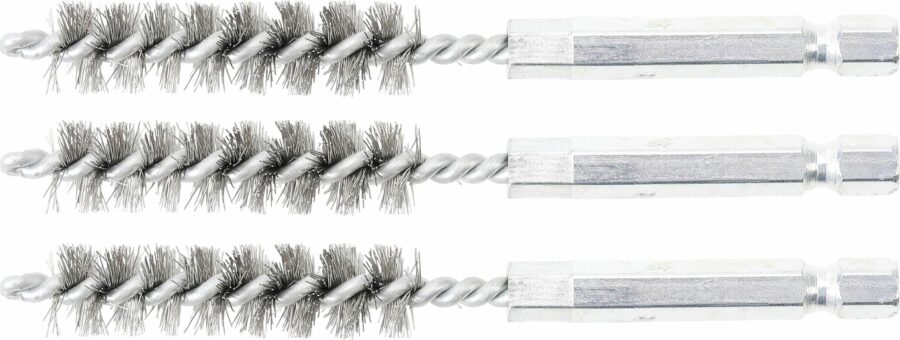 Steel Brush | 11 mm | 6.3 mm (1/4") Drive | 3 pcs. (3078-11-S) - 3078-11-S salidzini kurpirkt cenas