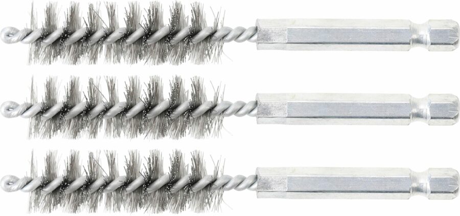 Steel Brush | 14 mm | 6.3 mm (1/4") Drive | 3 pcs. (3078-14-S) - 3078-14-S salidzini kurpirkt cenas