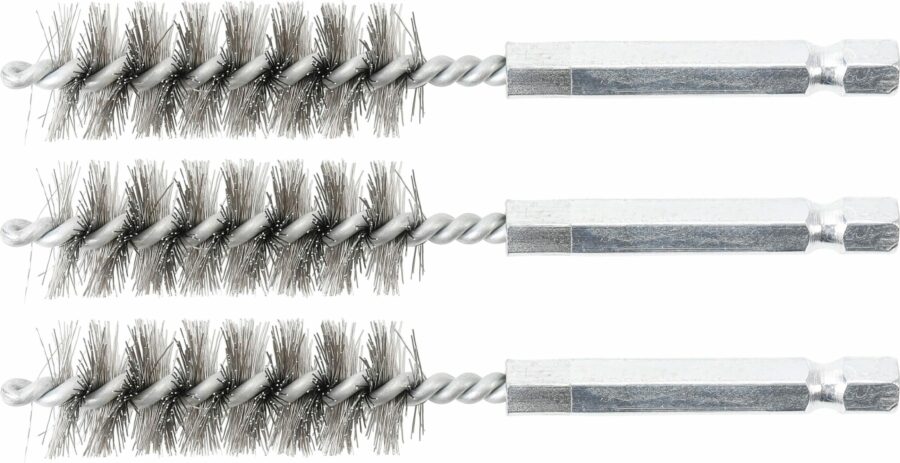 Steel Brush | 15 mm | 6.3 mm (1/4") Drive | 3 pcs. (3078-15-S) - 3078-15-S salidzini kurpirkt cenas