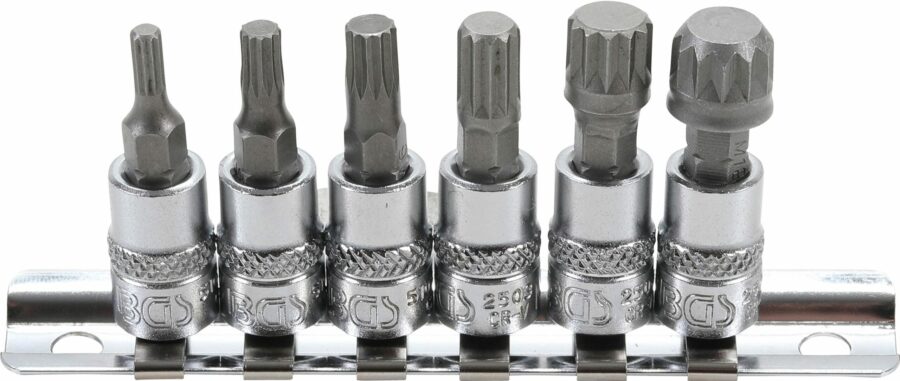 Bit Socket | 6.3 mm (1/4") drive | Spline (for XZN) M4 - M12 | 6 pcs. (2162) - 2162 salidzini kurpirkt cenas