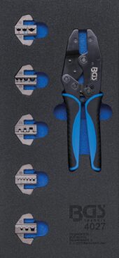 Tool Tray 1/3: Crimping Pliers Set with 5 Pairs of Pressing Jaws | 11 pcs. (4027) - 4027 salidzini kurpirkt cenas