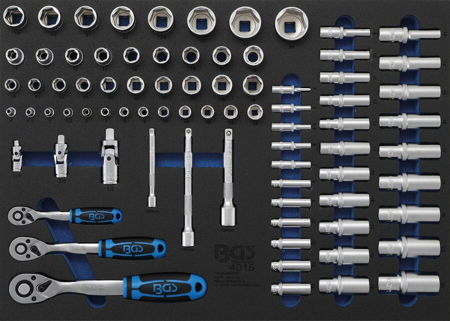 Tool Tray 3/3: Socket Set | 80 pcs. (4015) - 4015 salidzini kurpirkt cenas