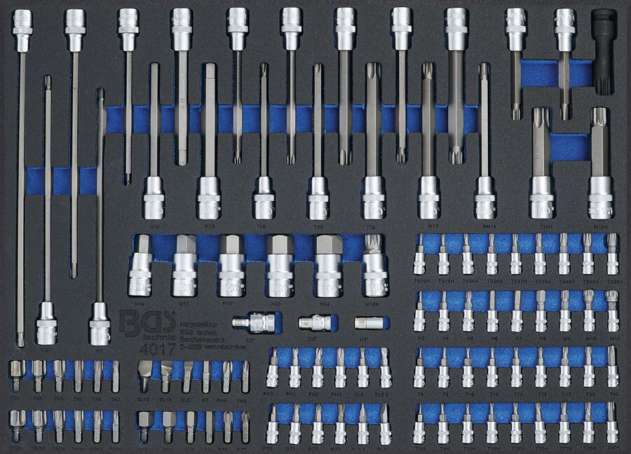 Tool Tray 3/3: Bit and Bit Socket | 104 pcs. (4017) - 4017 salidzini kurpirkt cenas