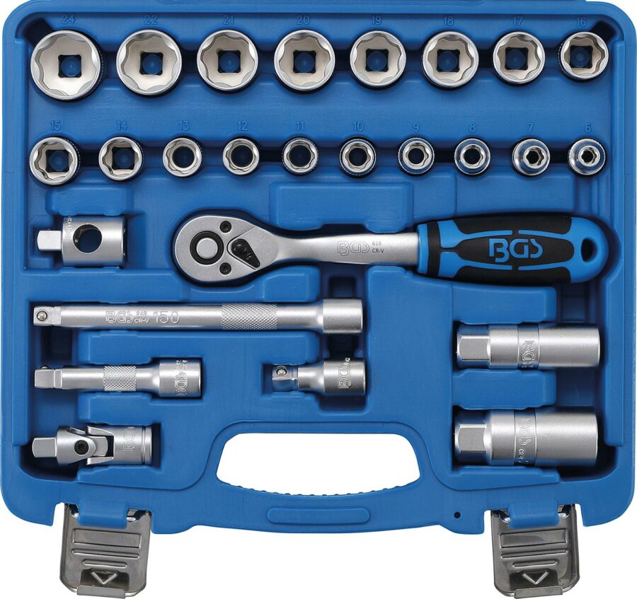 Socket Set | 10 mm (3/8") drive | 26 pcs. (2227) - 2227 salidzini kurpirkt cenas