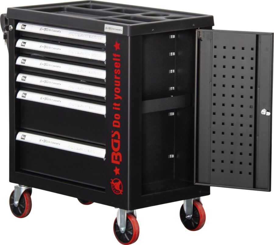 Workshop Trolley | 6 Drawers | 1 Side Door | empty (6055-1) - 6055-1 salidzini kurpirkt cenas