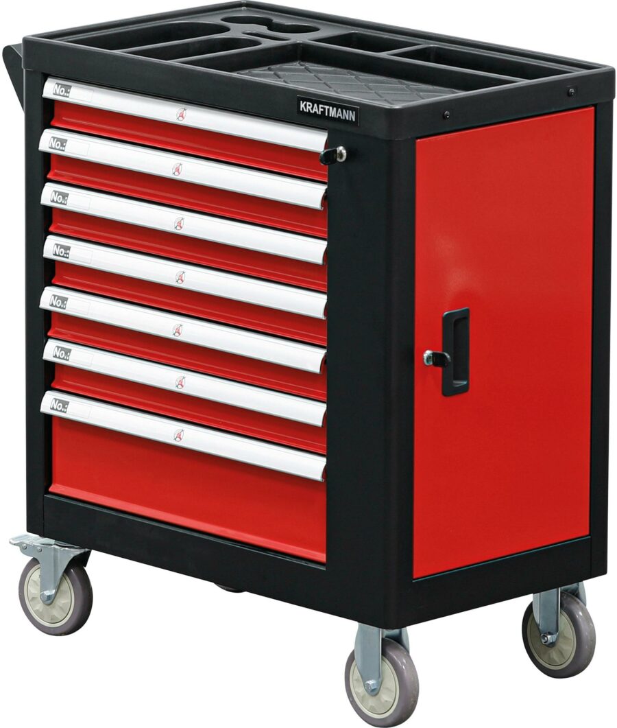 Workshop Trolley | 7 Drawers | 1 Side Door | empty (4074-1) - 4074-1 salidzini kurpirkt cenas