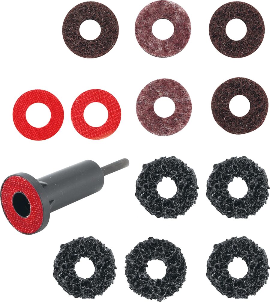 Wheel Hub Grinder Set | for Studs and Wheel Nut Bolts | 14 pcs. (9736) - 9736 salidzini kurpirkt cenas