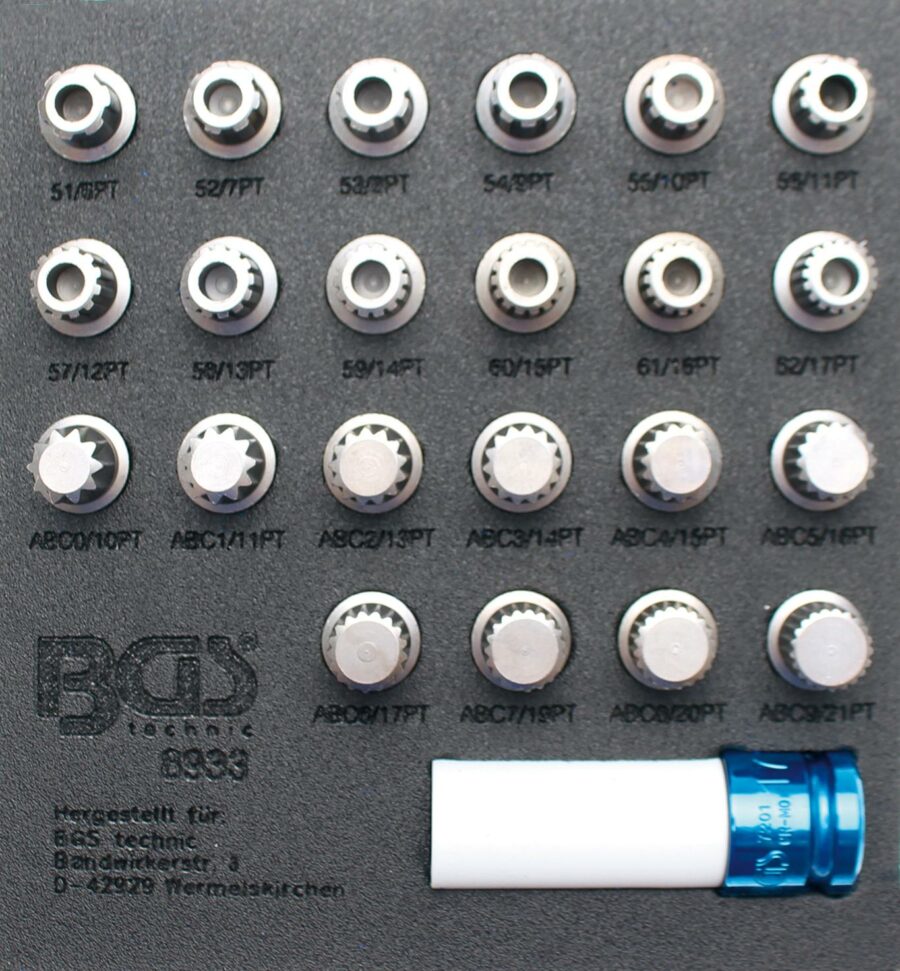 Rim Lock Socket Set for VAG | 23 pcs. (8933) - 8933 salidzini kurpirkt cenas