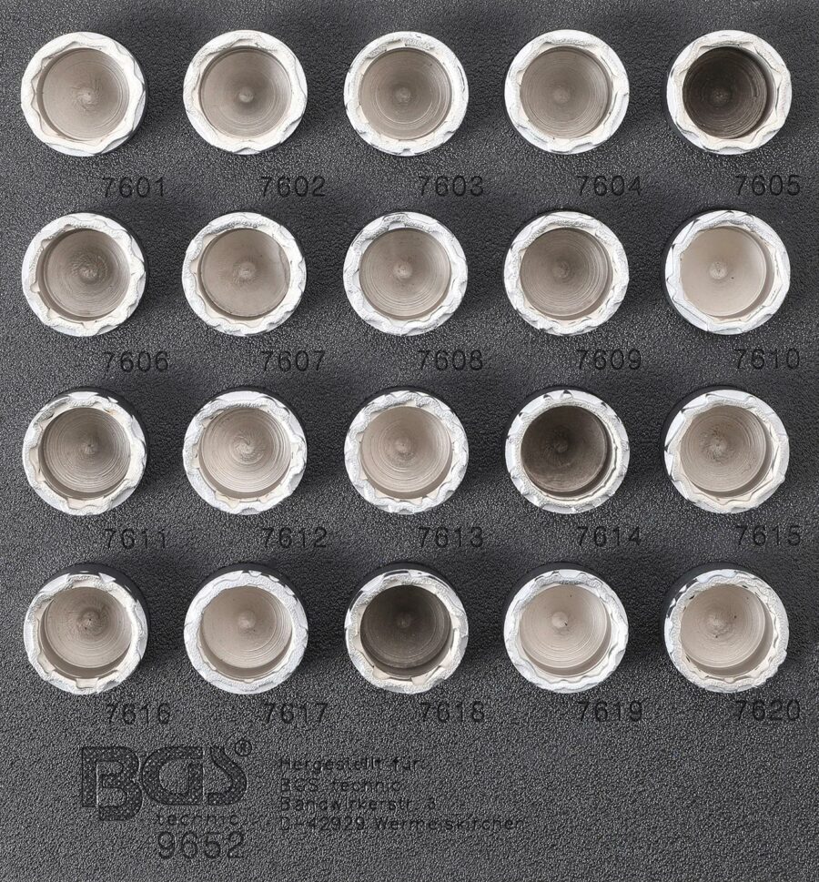 Rim Lock Socket Set for Volvo | 20 pcs. (9652) - 9652 salidzini kurpirkt cenas