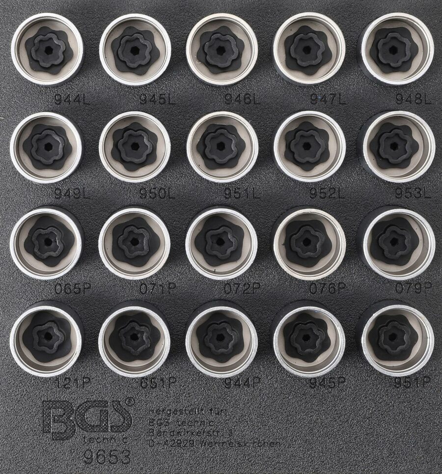 Rim Lock Socket Set for Volvo | 20 pcs. (9653) - 9653 salidzini kurpirkt cenas