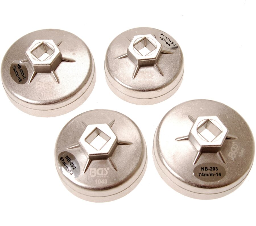 Oil Filter Wrench Set | Ø 65 - 75 mm | 4 pcs. (8384) - 8384 salidzini kurpirkt cenas