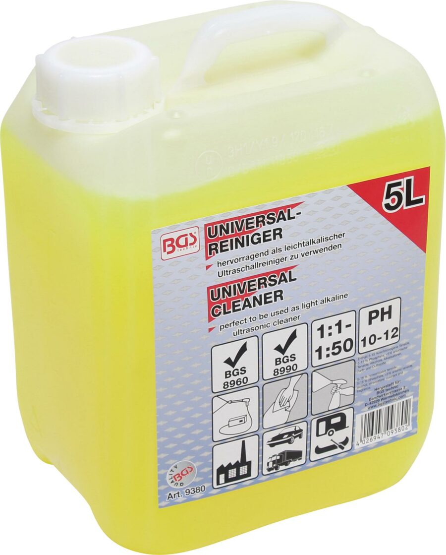 Universal Cleaner | 5 l | for High-Pressure Cleaners and Ultrasonic Cleaner (9380) - 9380 salidzini kurpirkt cenas