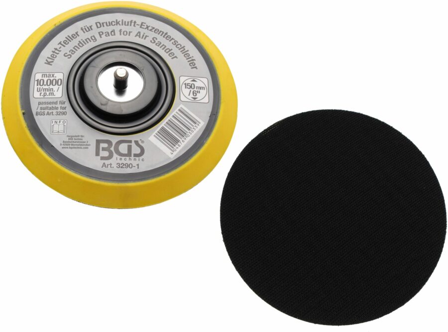 Hook and Loop Pad for BGS 3290 / 8688 | Ø 150 mm (3290-1) - 3290-1 salidzini kurpirkt cenas