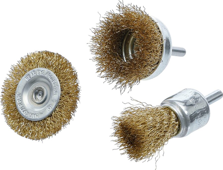 Steel Wire Brush Set | 3 pcs. (50903) - 50903 salidzini kurpirkt cenas